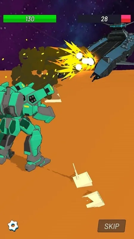 Fighting aliens in Idle Robot Inc.