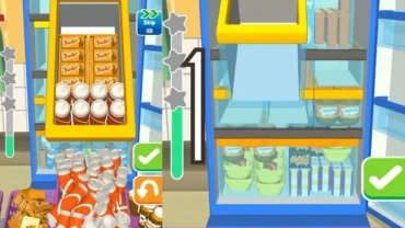 Fill The Fridge gameplay on a mobile device.