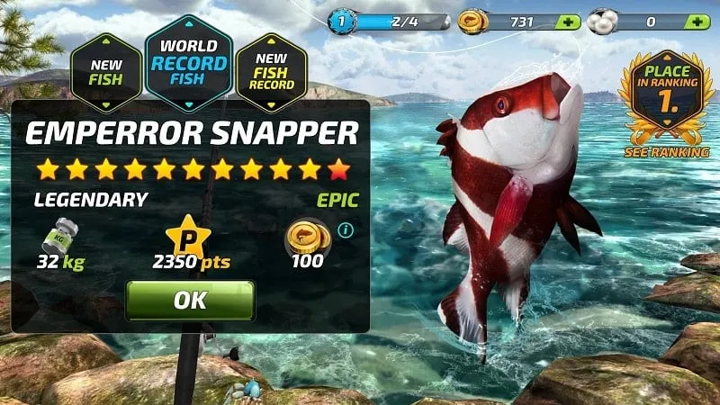 Fishing competition in Fishing Clash.