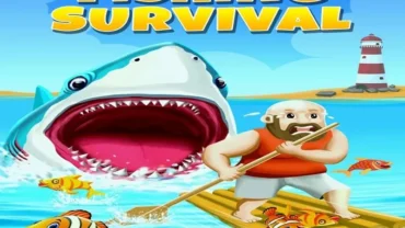 Fishing on a boat in Fishing Survival.