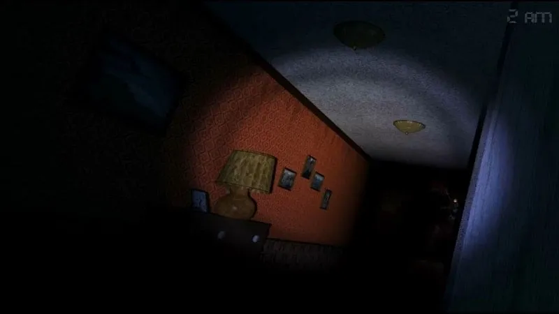 Five Nights at Freddy's 4 screenshot showing the main character holding a flashlight.