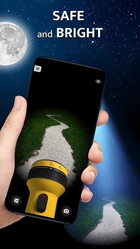 Flashlight Plus mod with magnifying glass feature