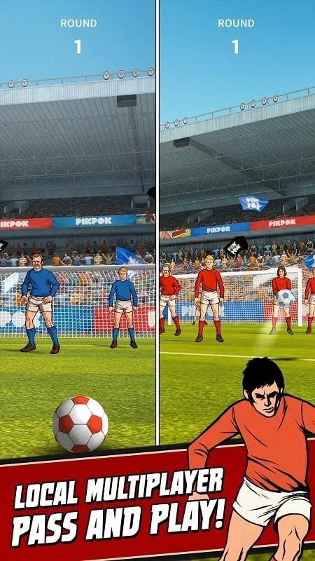 Flick Kick Football Kickoff gameplay.