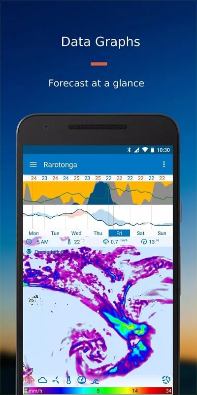 Flowx showing detailed weather analysis