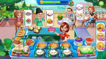 Food Diary gameplay screenshot showcasing the cooking interface.