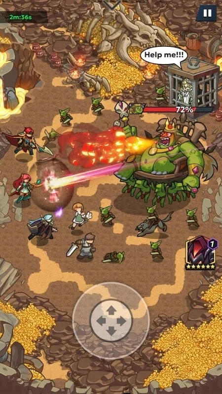 Fortias Saga gameplay on a mobile device.