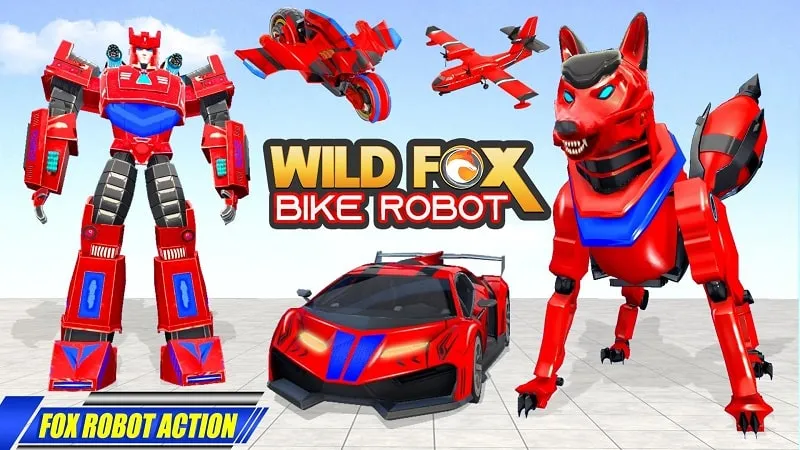 Fox Robot transforming into a bike.