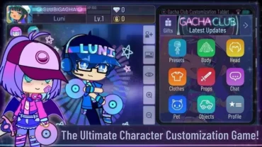 Gacha Club character customization screen displaying various options.