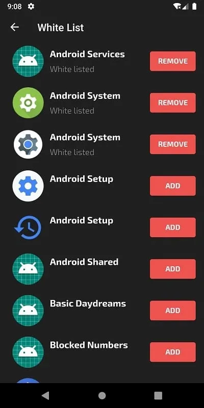 Game Accelerator showing app removal feature