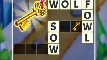 Game interface displaying the letter matching puzzle.