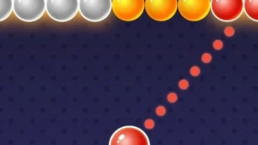 Gameplay of Bubble Shooter Games on a mobile device.