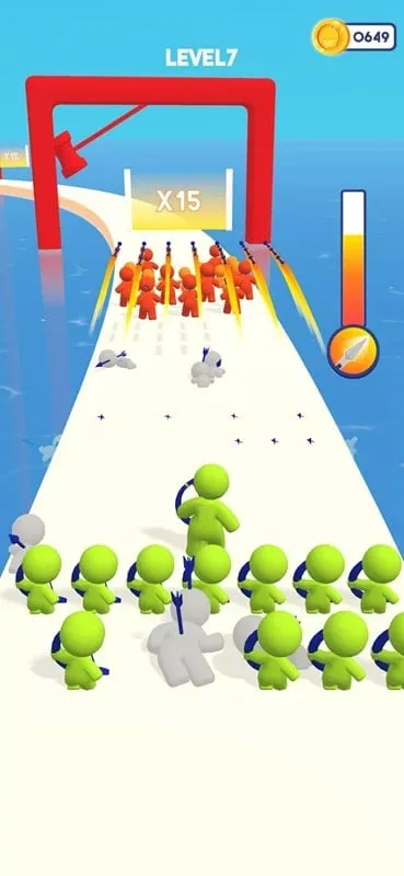 Gameplay of Catch The Crowd on an Android device.