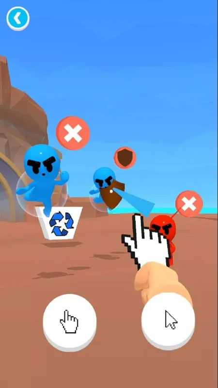 Gameplay of Cursor Sorcerer with enemies and interface elements.