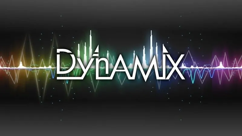 Gameplay of Dynamix showing the three distinct zones with falling notes.