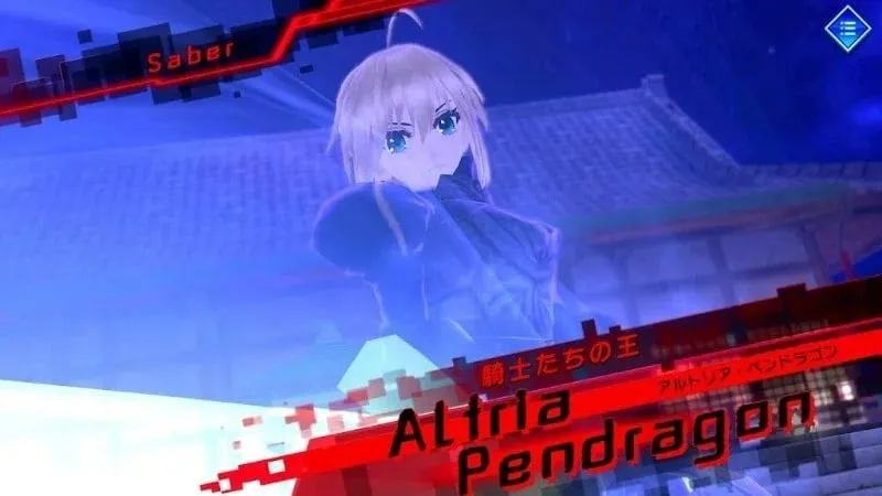 Gameplay of Fate/EXTELLA LINK displaying character selection.