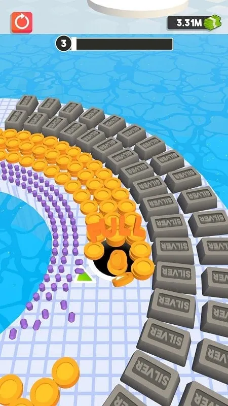 Gameplay of Hoard Master with upgraded black hole.