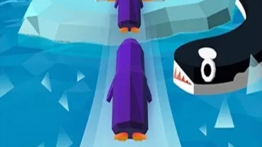 Gameplay of Igloo Rush showcasing the in-game currency and shop interface.