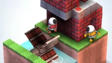 Gameplay of Mekorama on a mobile device.