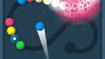 Gameplay of Snake Balls on a mobile device.
