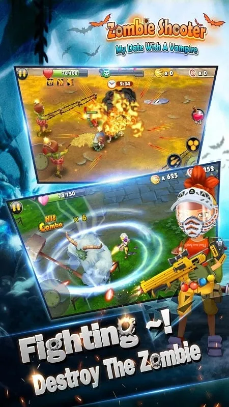 Gameplay of Zombie Shooter Zombie.io showcasing the intense action.