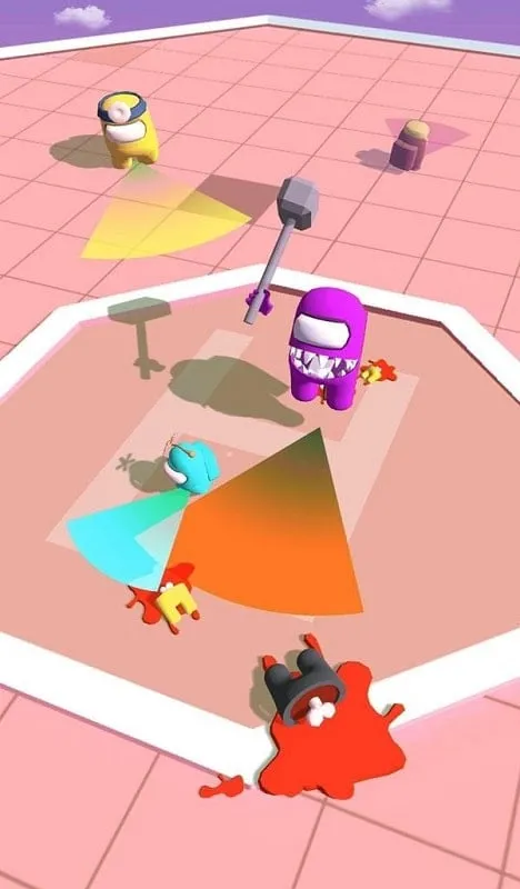 Gameplay scene showing characters in action.