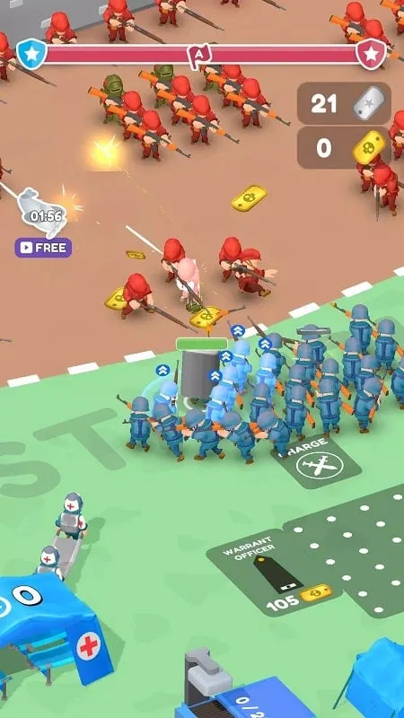 Gameplay screenshot demonstrating the strategic elements of Army Commander.