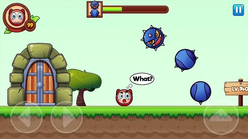 Gameplay screenshot of Ball Bounce showcasing in-game obstacles.