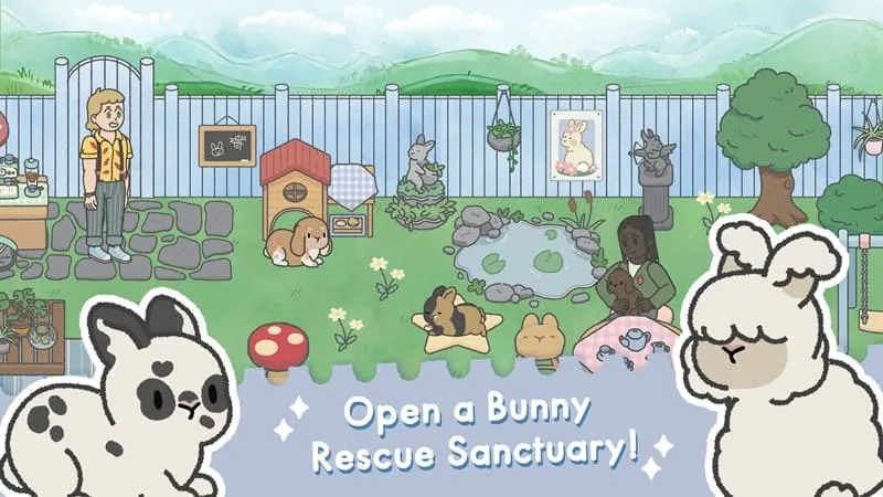 Gameplay screenshot of Bunny Haven showcasing the in-game shop.