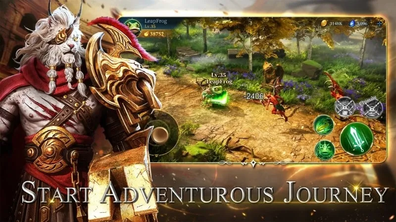 Gameplay screenshot of Ever Legion showcasing the battle interface.