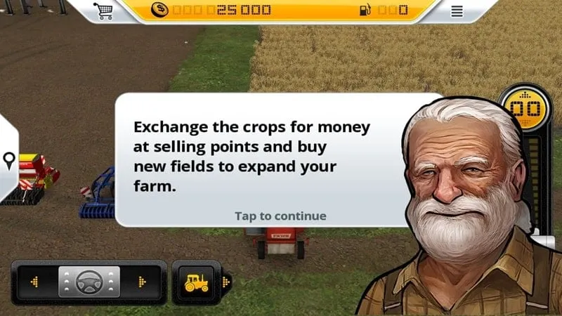 Gameplay screenshot of Farming Simulator 14 on Android.