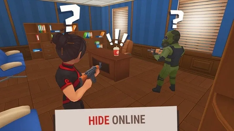 Gameplay screenshot of Hide Online showcasing the mod features in action.