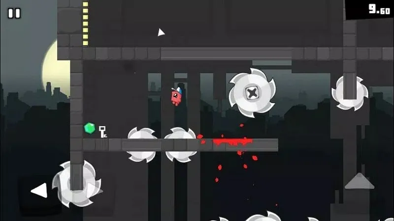 Gameplay screenshot of Mad Dex 2 showcasing the challenging platforming levels and in-game obstacles.