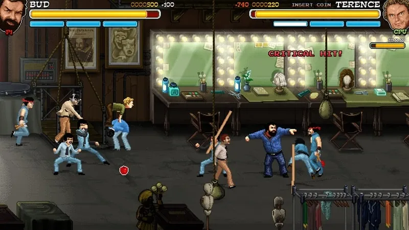 Gameplay screenshot of Slaps And Beans 2 on an Android device.