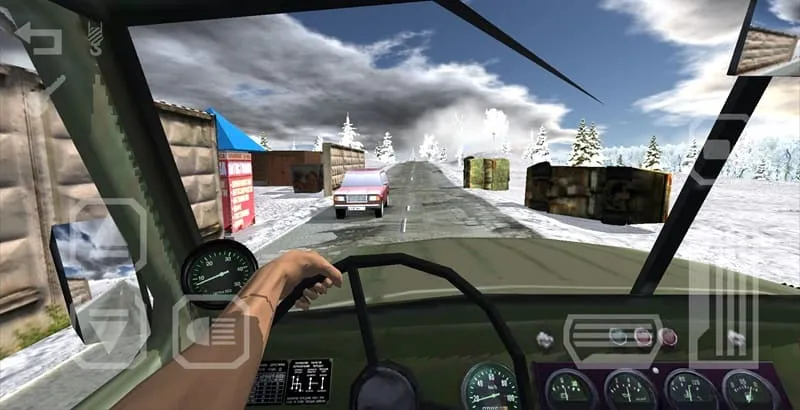 Gameplay screenshot of Voyage 4 highlighting the realistic driving experience