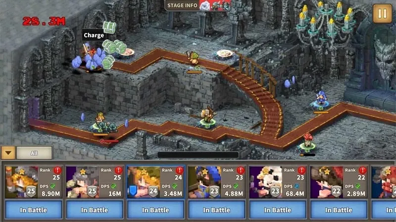 Gameplay screenshot showcasing a battle in Tap Defenders.