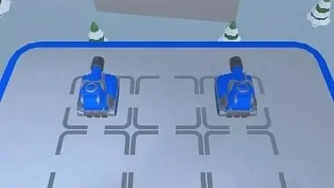 Gameplay screenshot showcasing merging tanks in Merge Tanks.