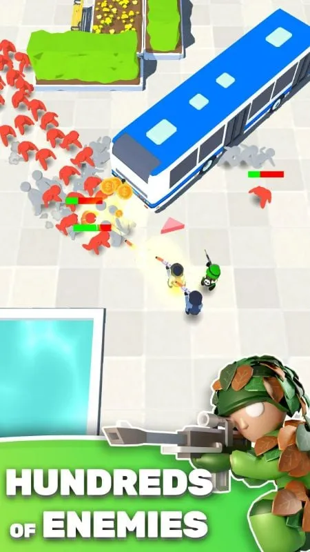 Gameplay screenshot showcasing the Dumb Enemy mod in action.