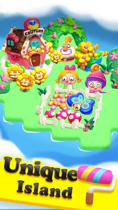 Gameplay screenshot showcasing the matching mechanics in Crazy Candy Bomb.