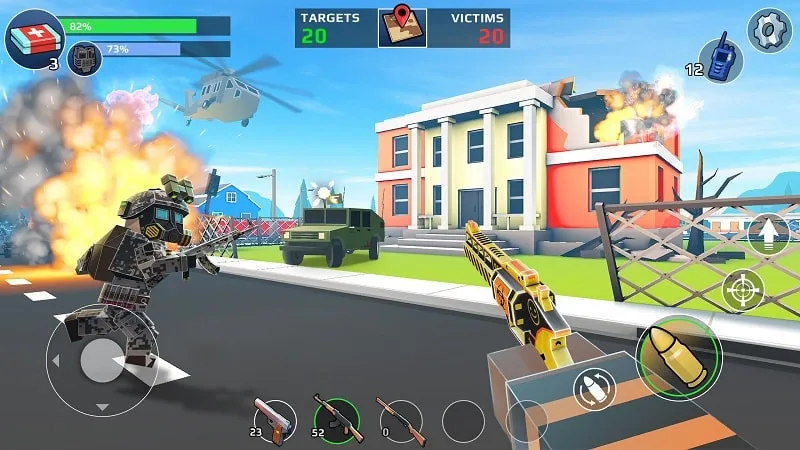 Gameplay screenshot showcasing the pixelated graphics and in-game environment.