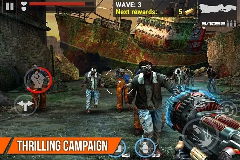 Gameplay screenshot showcasing unlimited resources in DEAD TARGET.