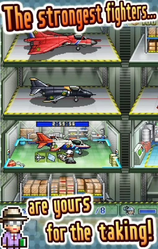 Gameplay screenshot showing different terrains in Skyforce Unite!