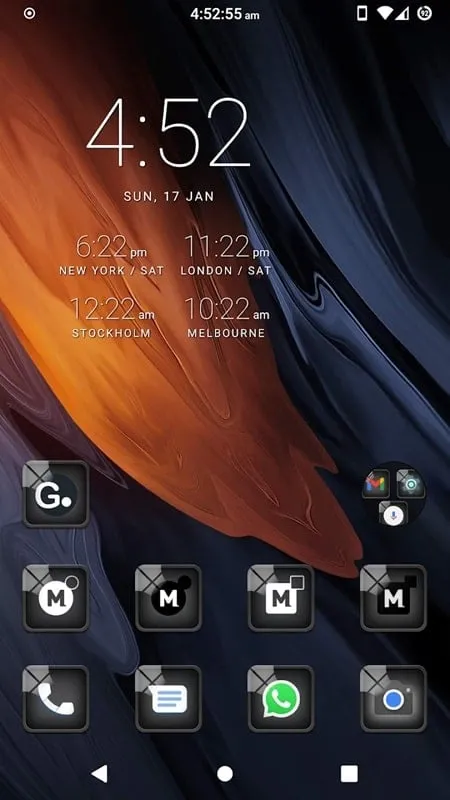 Glassy Icon Pack mod interface showing premium features