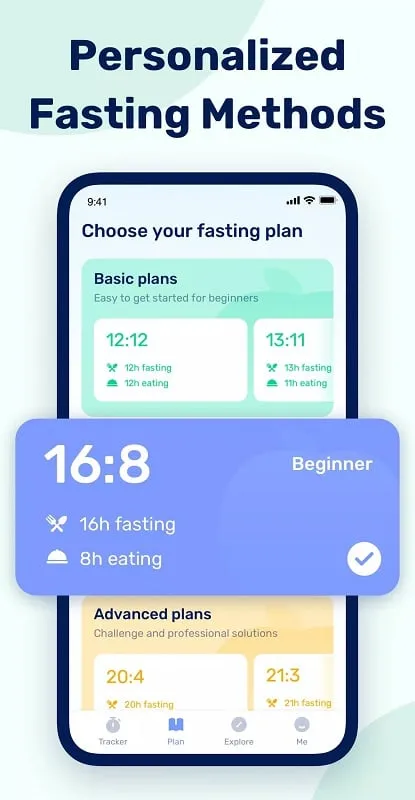 GoFasting Intermittent Fasting mod interface showcasing meal tracking