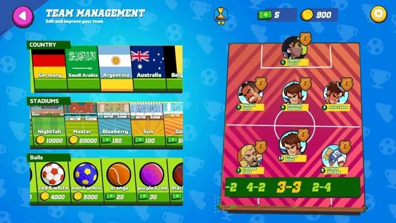 Golazo gameplay screenshot showing the unlocked tournament feature.