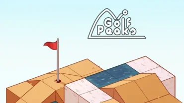 Golf Peaks gameplay on a mobile device.
