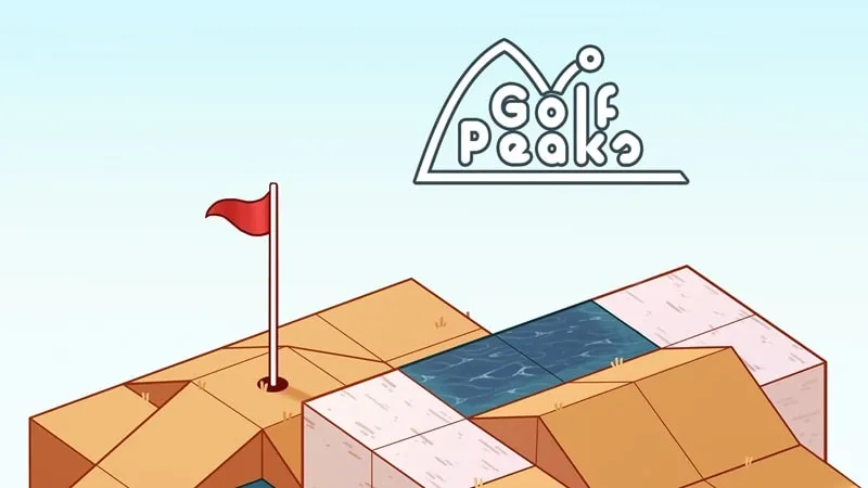 Golf Peaks gameplay on a mobile device.