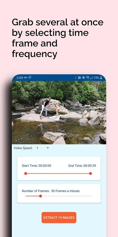 Giao diện Grab Photos from Video mod với các tùy chọn