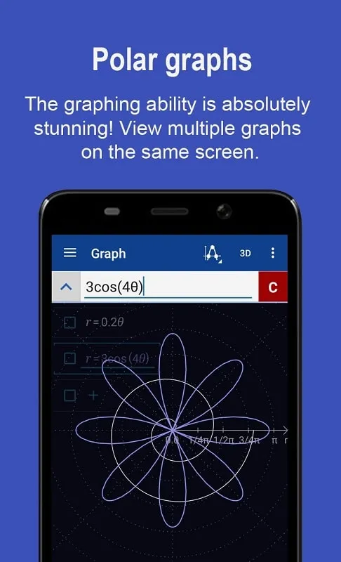 Graphing Calculator Math PRO mod settings menu