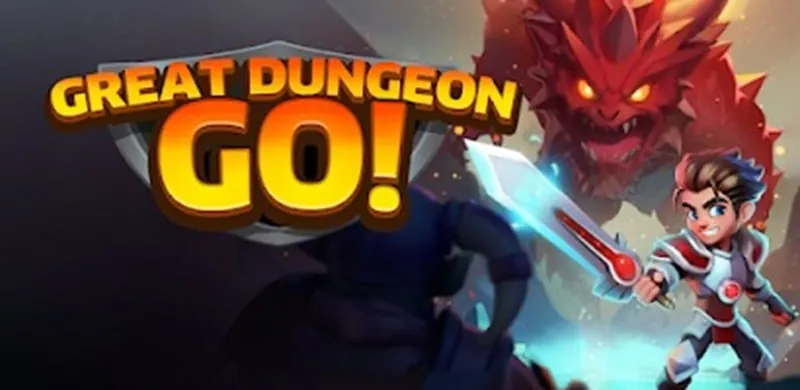 Great Dungeon Go gameplay screenshot showcasing the character navigating a dungeon filled with monsters.