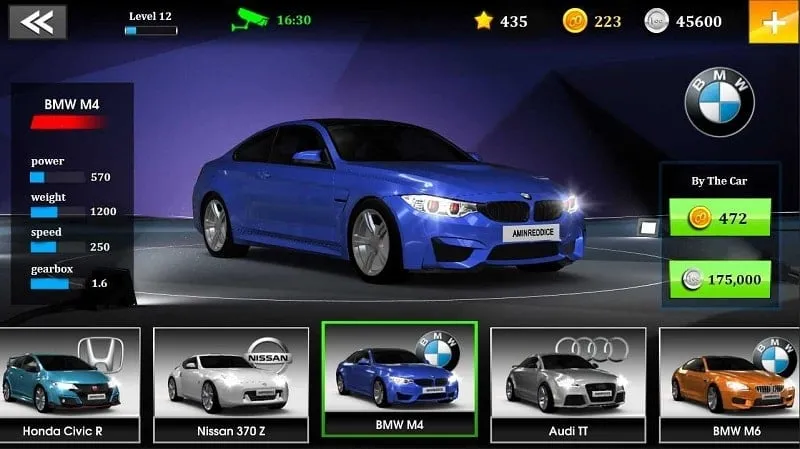 GT Speed Club car customization screen.